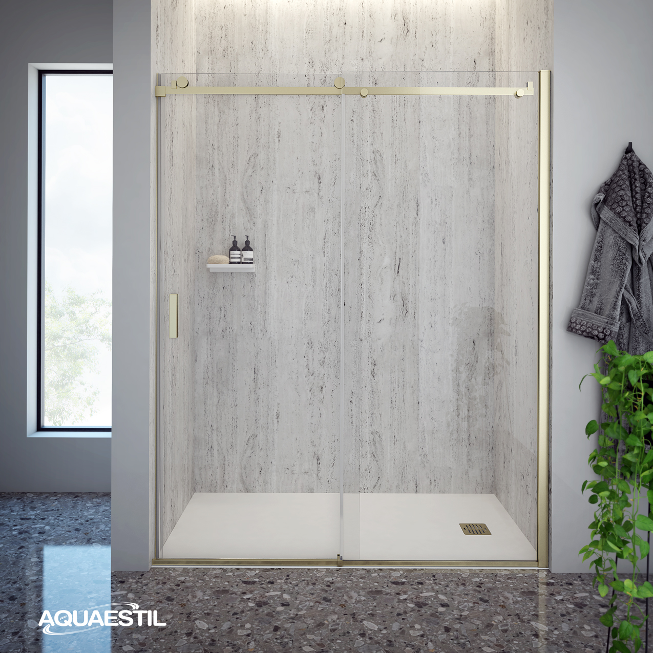 Artego D za nisu ZLATNI prozirno staklo web